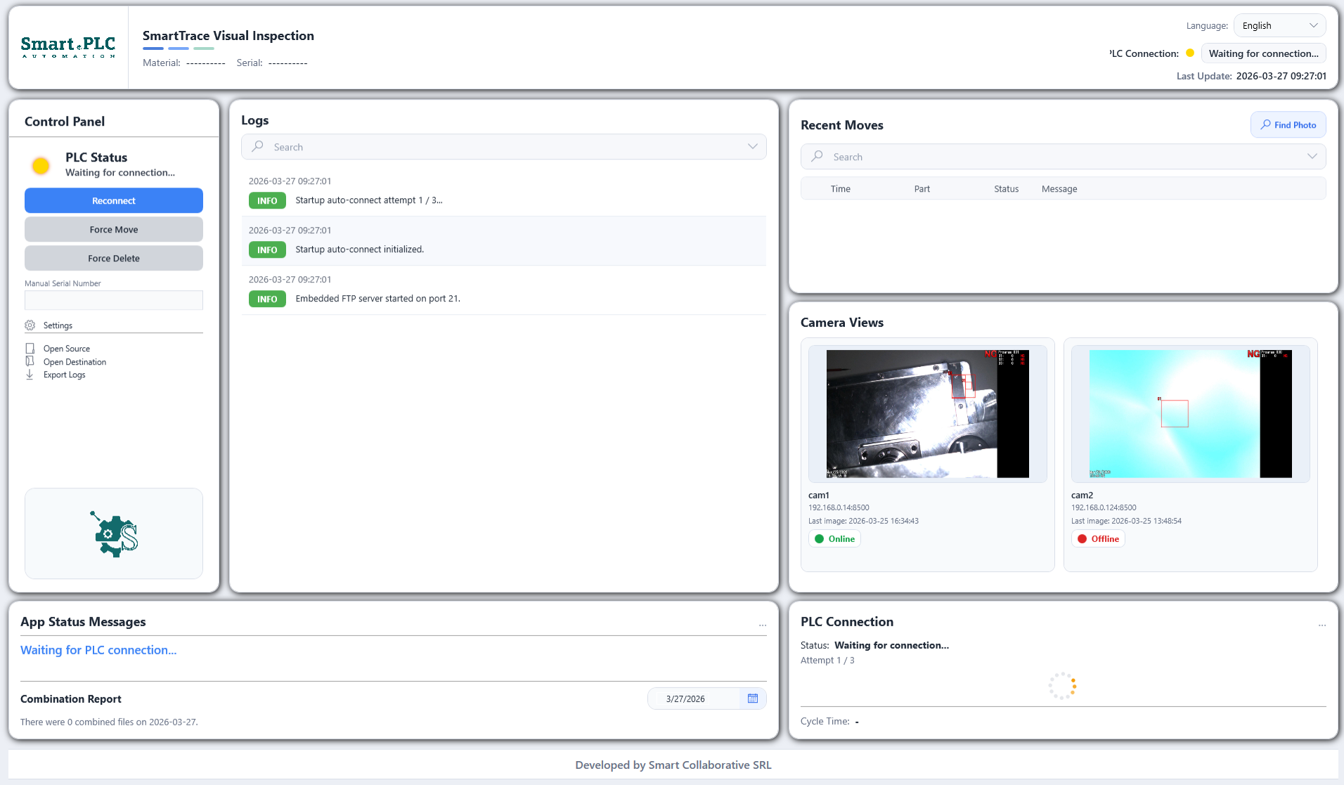 SmartTrace full application interface