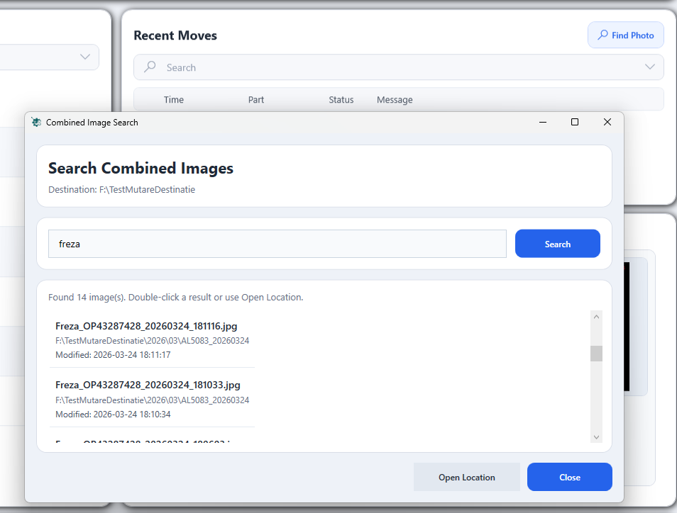 SmartTrace image history search