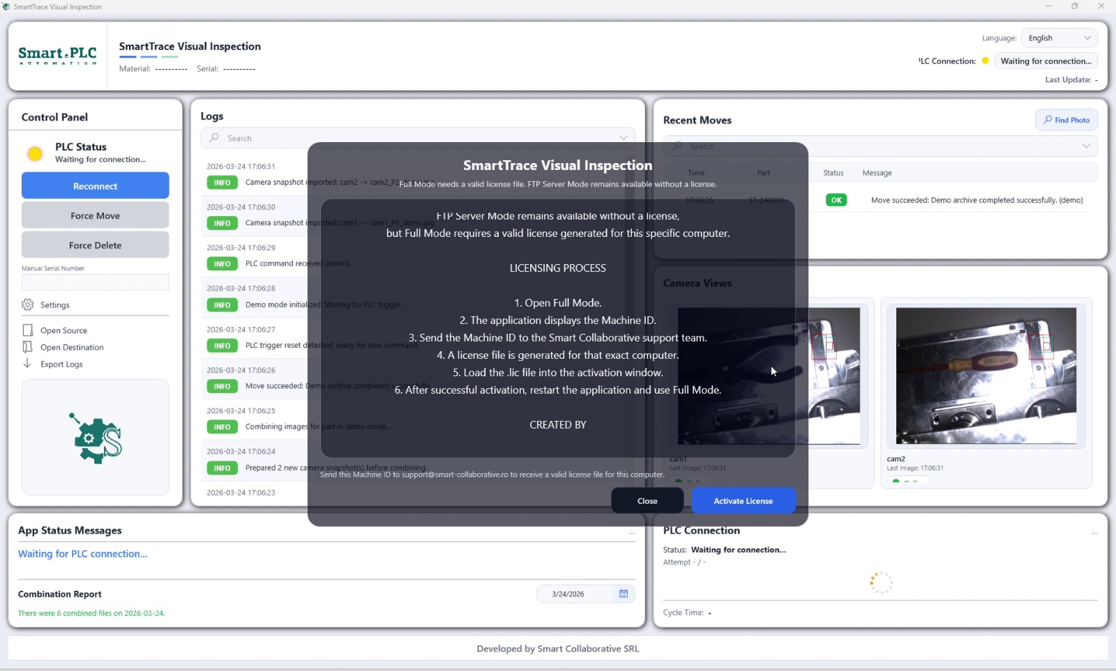 SmartTrace FTP server interface
